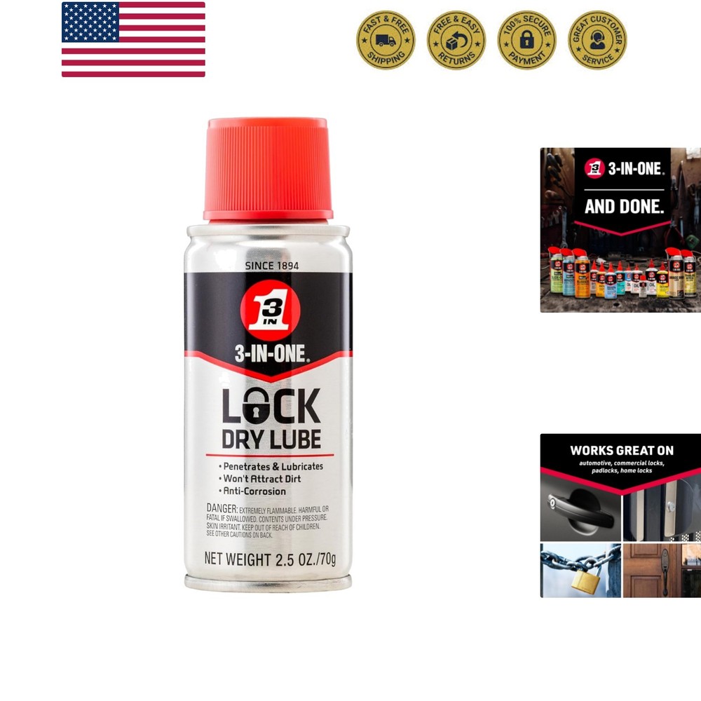 Lock Dry Lube, 2.5 OZ