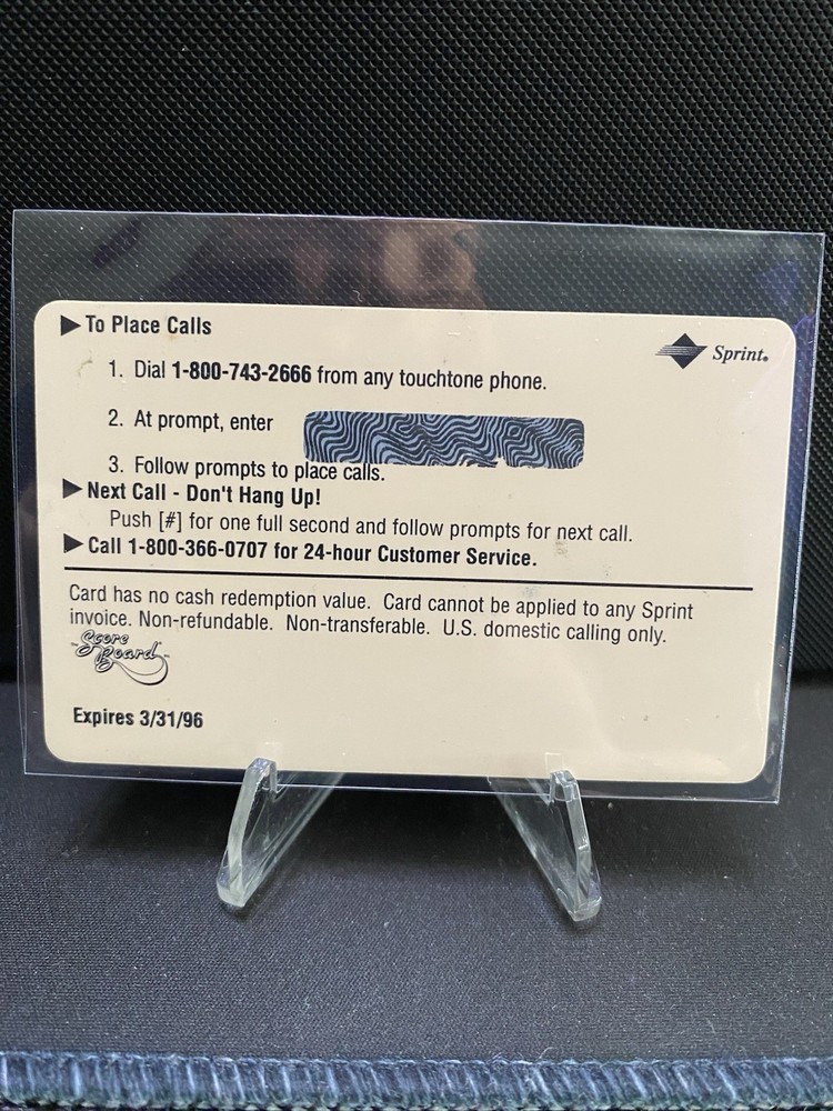 Sprint One Minute Prepaid Calling Card Juwan Howard