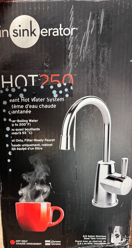 In-Sink-Erator H-250C-Ss Hot Water Dispenser, 0.67Gal, 81/4 In Faucet