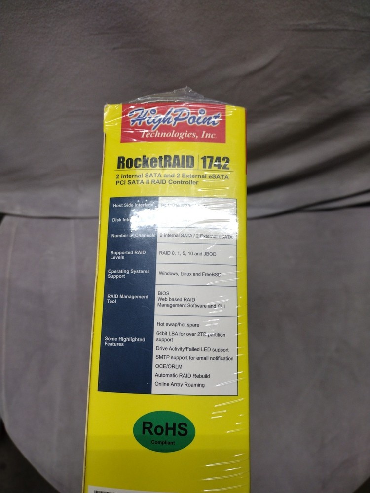 HighPoint Technologies RocketRAID 1522A 2 External Controller. Sealed