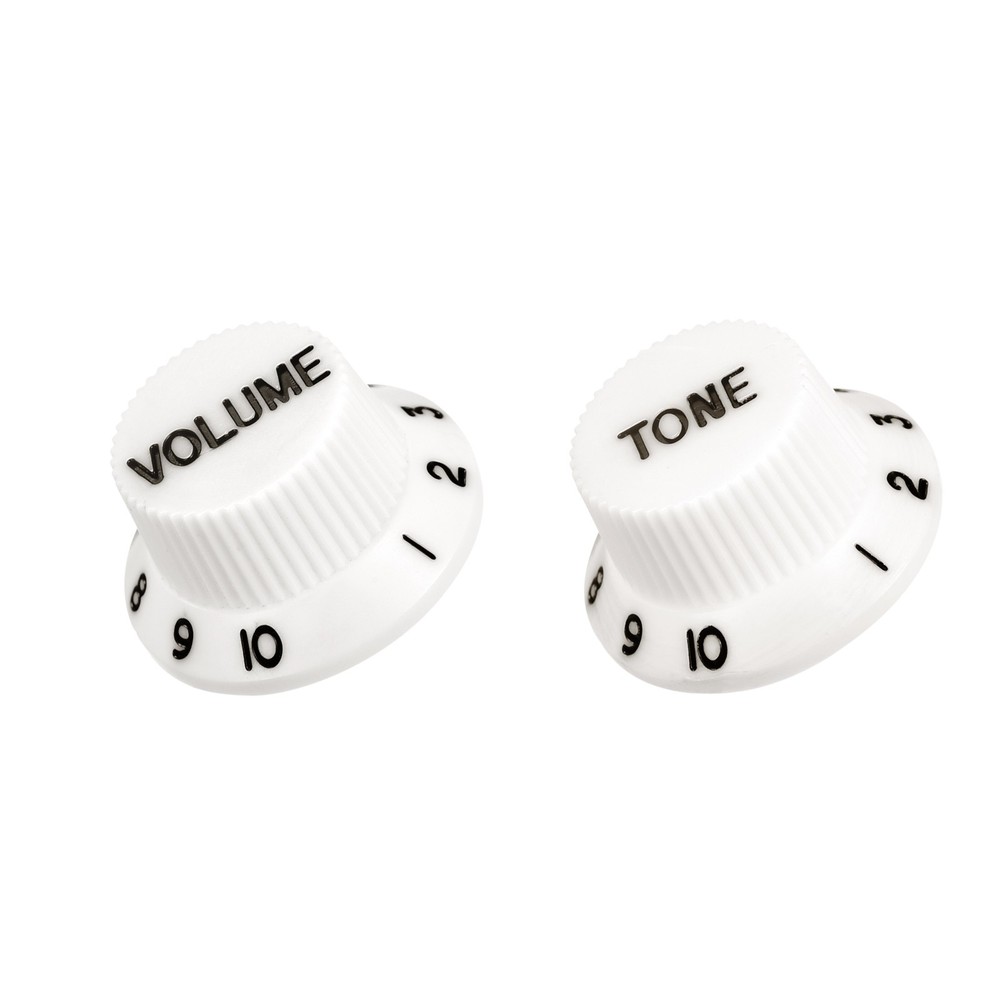 2Set 2Volume 2Tone Speed Control Knob GUITAR White