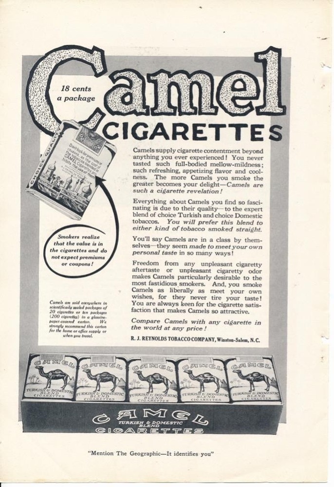 Magazine Ad - 1919 - Camel Cigarettes - (#3)