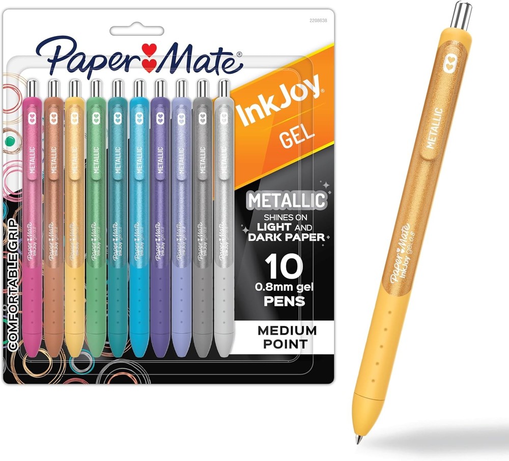 InkJoy l Pens, Metallic, Retractable, Medium Point, Glittery