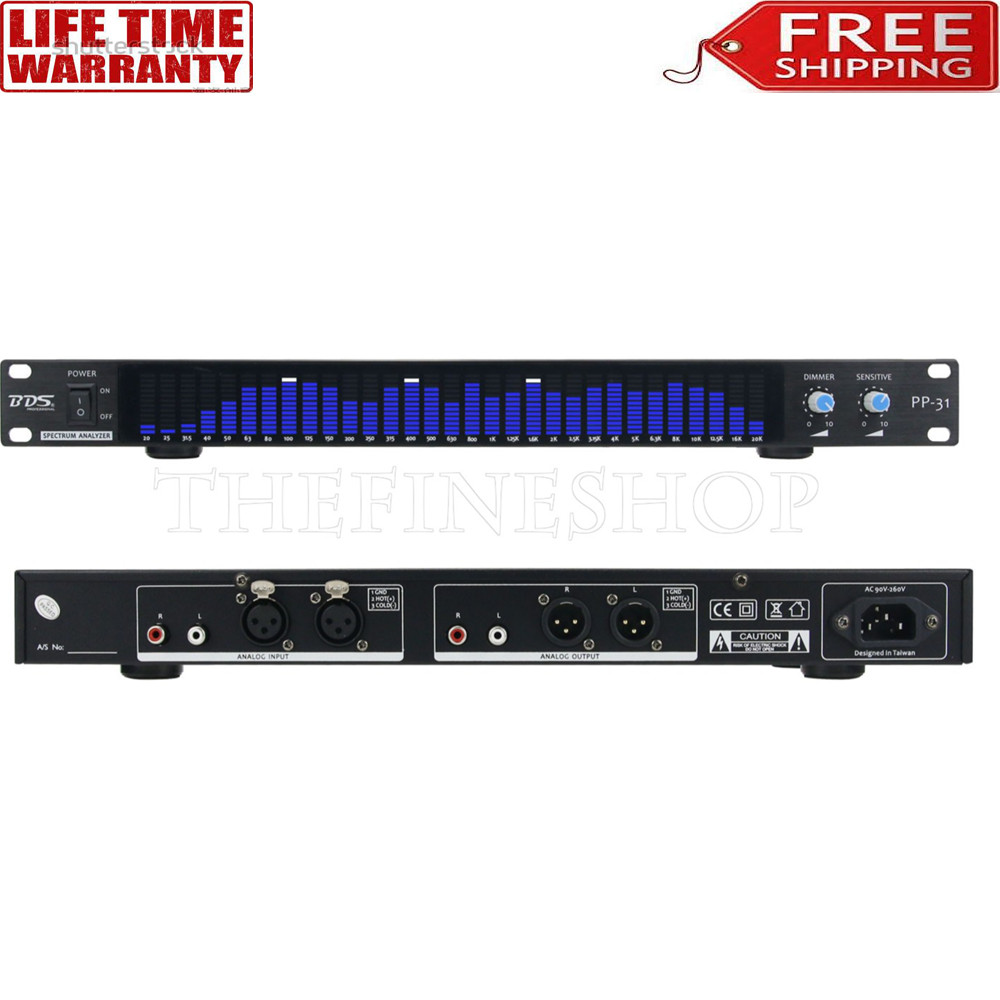 BDS PP-31 Blue Digital Audio Spectrum Analyzer Display 1U VU Meter 31 Segments