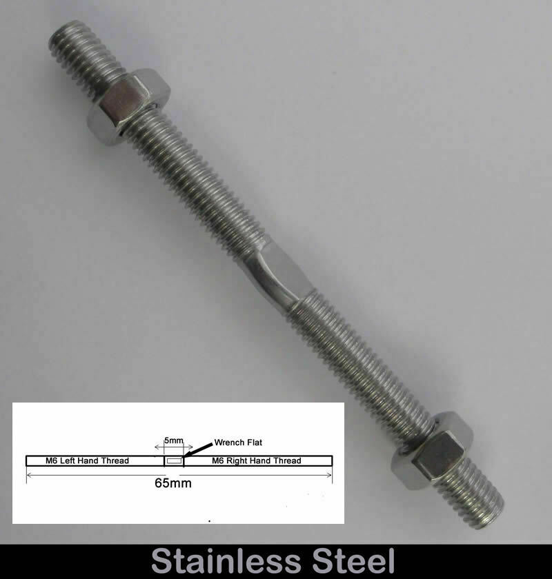 M6 Stainless Threaded Stud Motorcycle Gear Link Rod Left Hand/Right Hand Thread