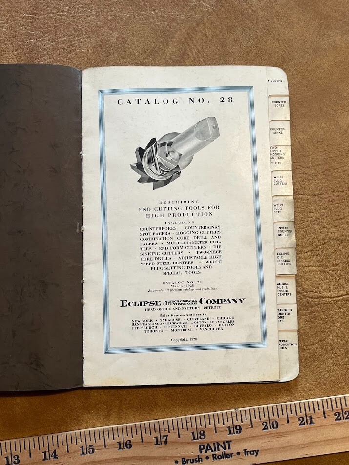 Eclipse Interchangeable High Production Tools Catalog 1928