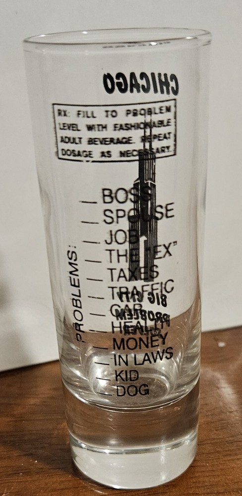 Chicago Problem Solver Tall hot Glass