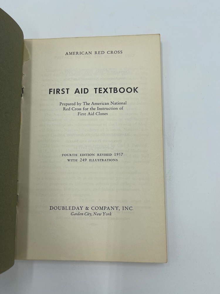 First Aid Red Cross Fourth Edition Vintage 1957 Book