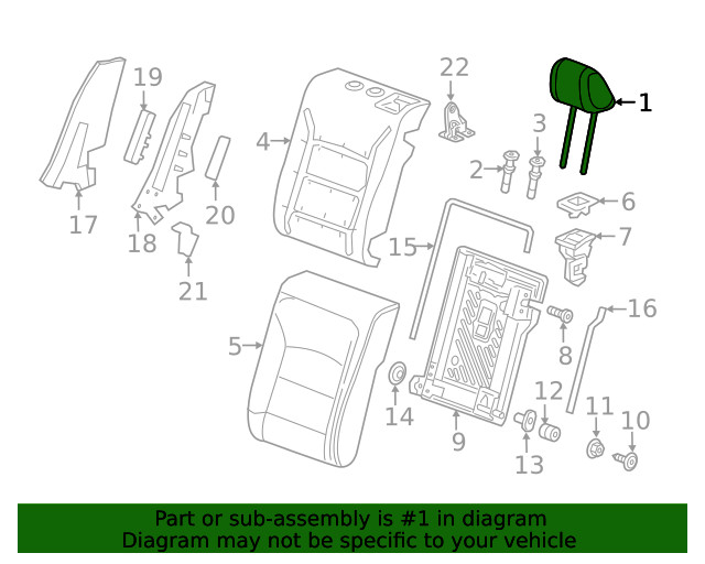 Genuine GM Headrest 42652070