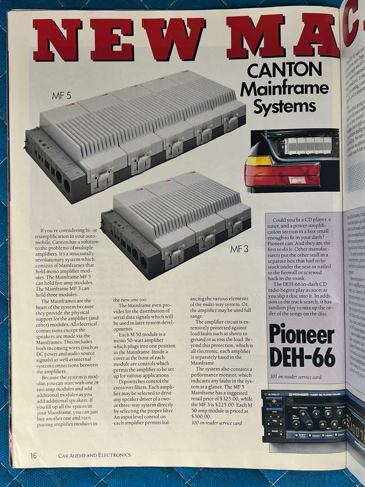 Vintage Canton Mainframe Car Amplifiers