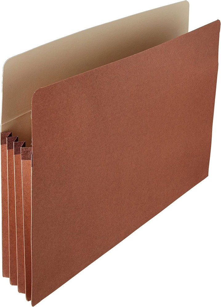 Expanding File Folder Organizer with Pockets, Letter Size, 25-Pack, Brown