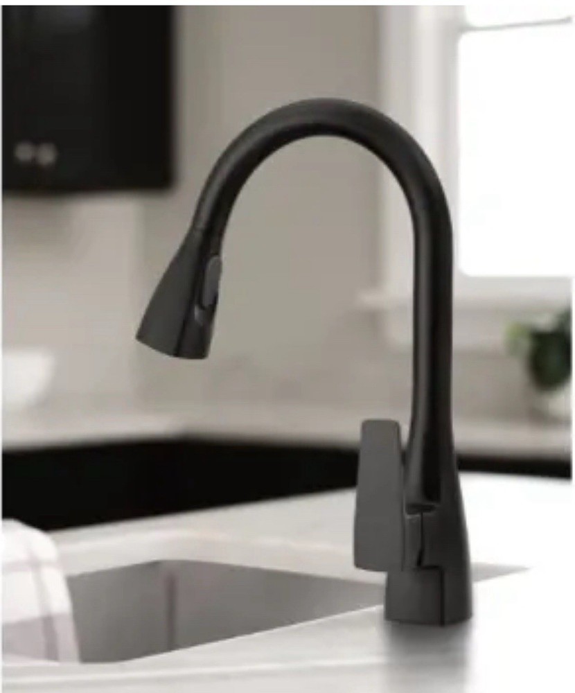 Moen CFG 76162BL Slate 1-Handle Pulldown Kitchen Faucet Matte Black