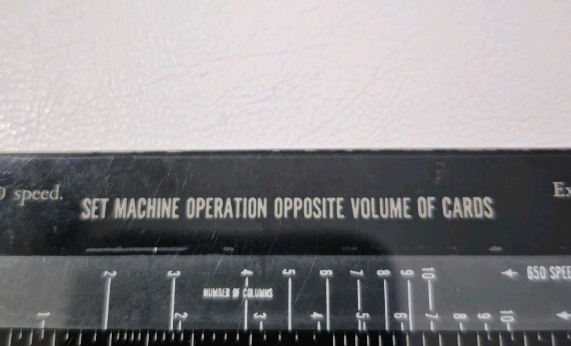 IBM Machine Load Computer & Descriptive Folder Slide Ruler 3 Pieces USA Vintage