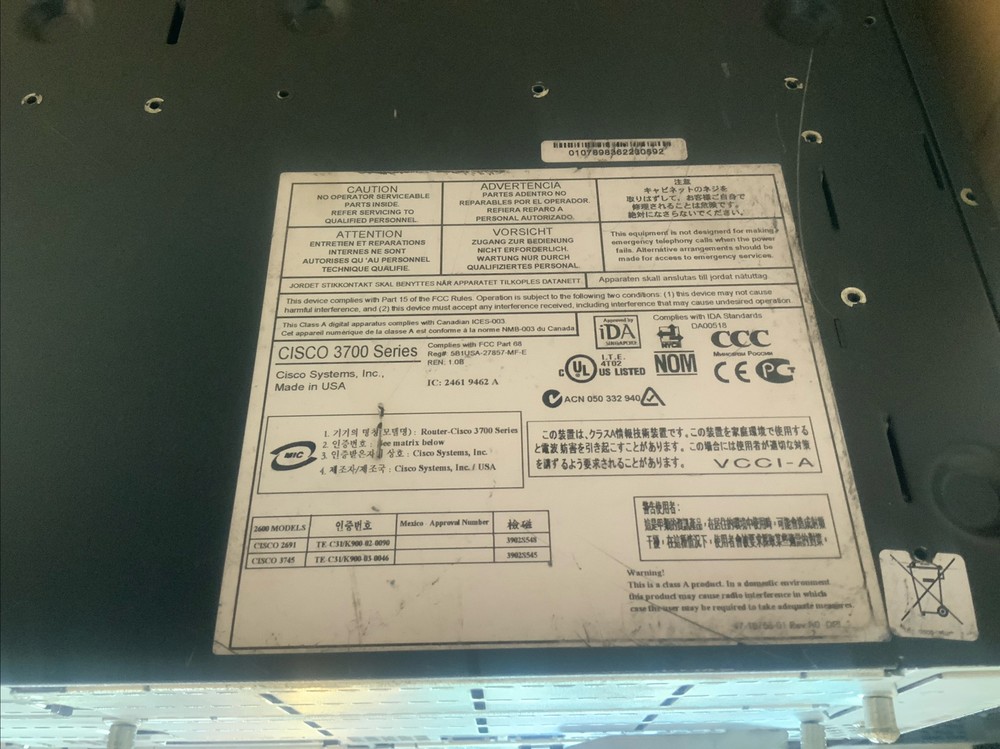 Cisco Systems 3700 Series 3745 Multiservice Access Router With Modules