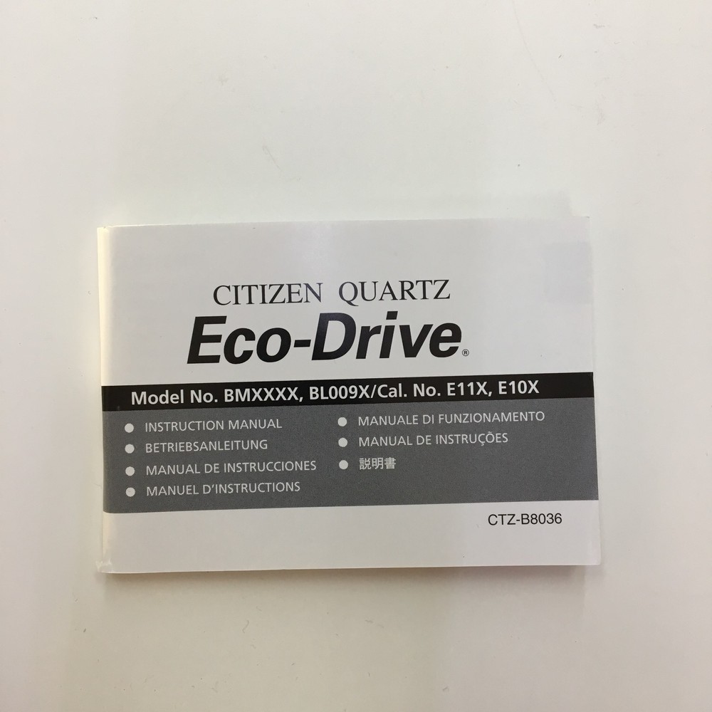 CITIZEN Eco-Drive Original General Instructions Manual Booklet
