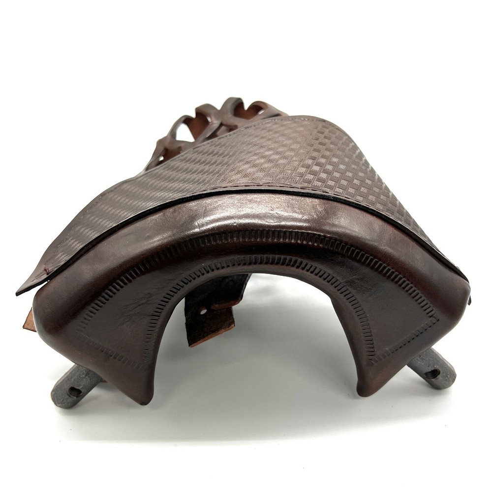 6pcs DARK BROWN Genuine Leather Pool Table Pockets Mosaic Pattern