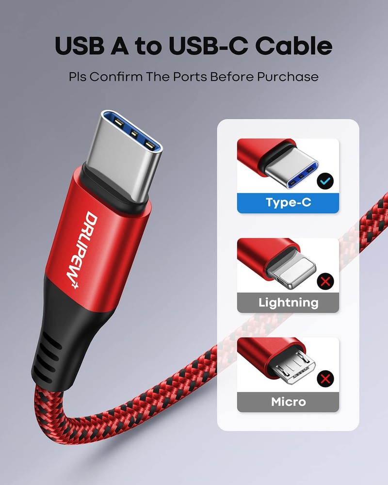 USB Type C Cable 3A Fast Charging(3ft 4Pack), to C Nylon...