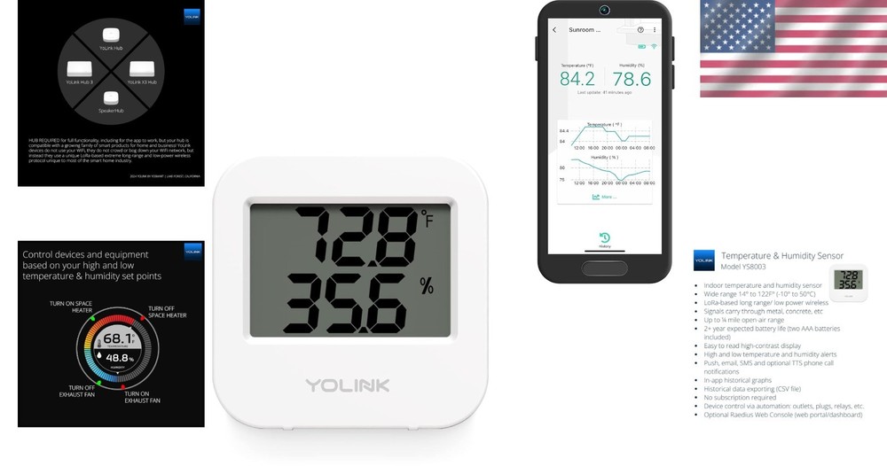 Smart Fridge Temperature Sensor - Battery Included