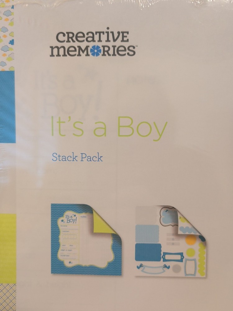 Creative Memories It's a Boy 12x12 Stack Pack Paper & Die-Cuts Discontinued