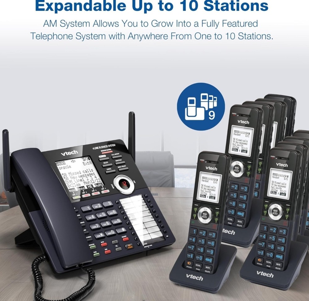 VTech AM18447 Business Office Phone System Main Console