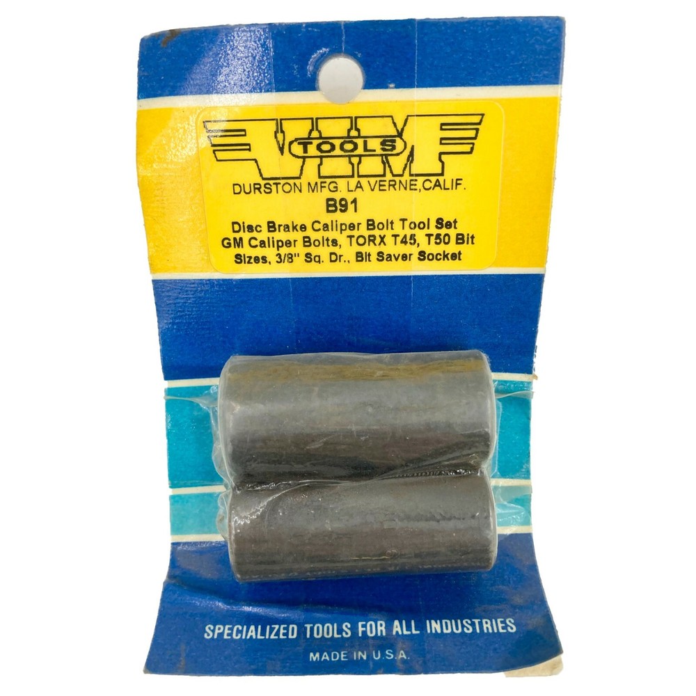 VIM Tools B91 2 Piece Disk Brake Caliper Bolt Tools T45, T50 Sizes