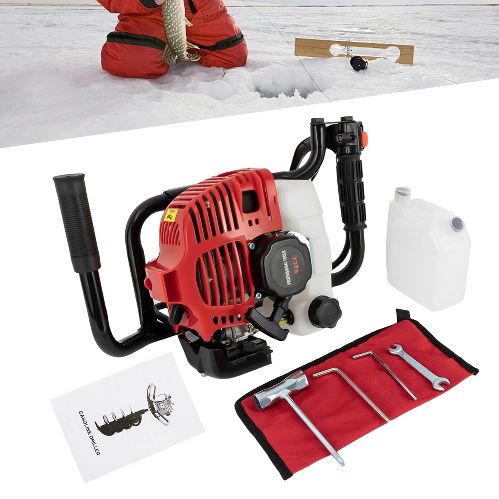 2-Stroke Post Hole Digger Engine, 52CC Gas Powered Earth Auger, NO Drill Bits