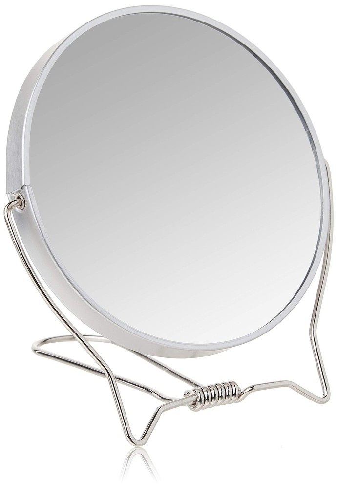 Two-Sided Makeup Mirror with Stand - 1X and 3X Dual Sided Magnification - Lig...