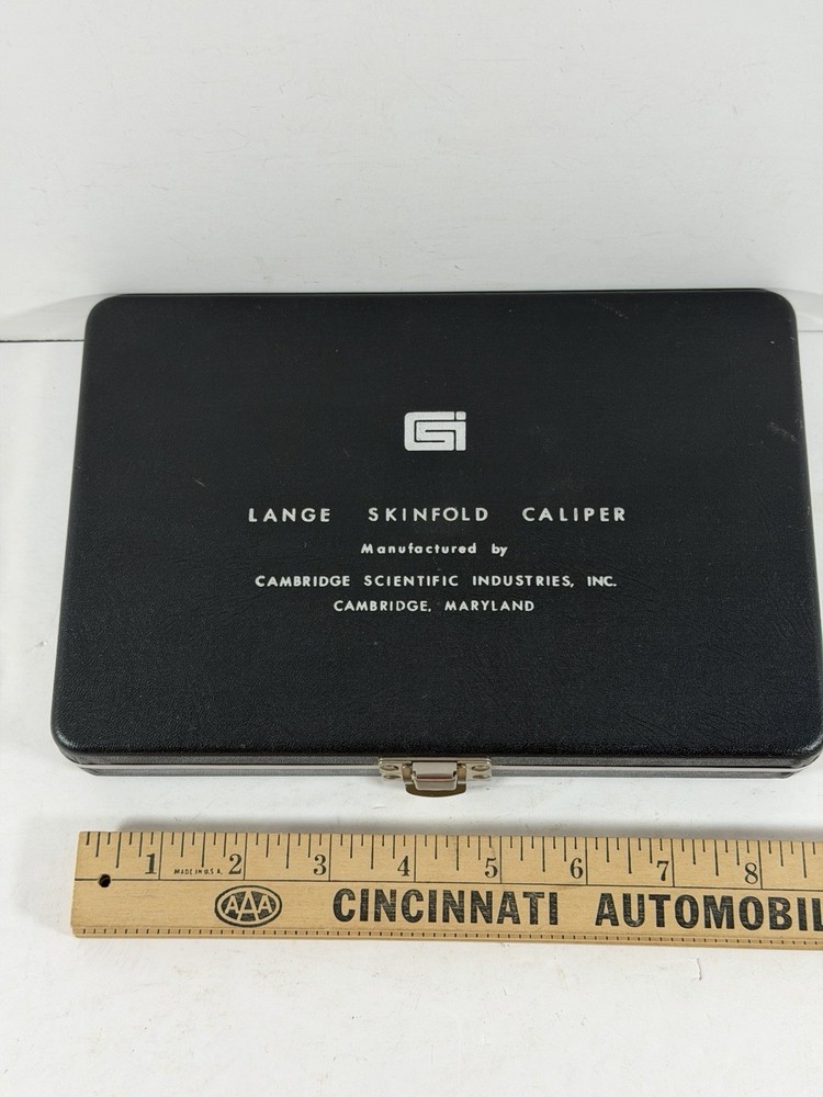 Lange Skinfold Caliper w/5-Step Calibration Compact Hard Case & Paperwork