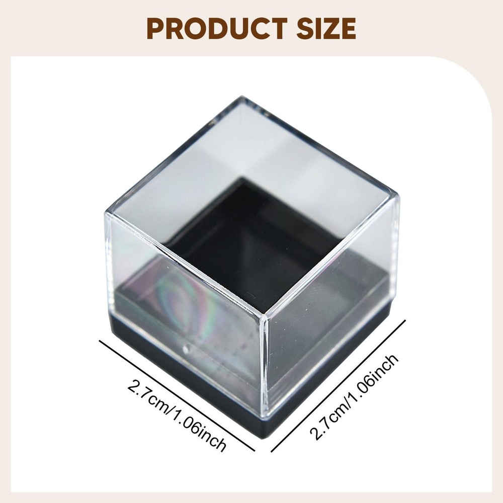 20x Mineral Display Boxes Organizers Versatile Square Display Cases Sample