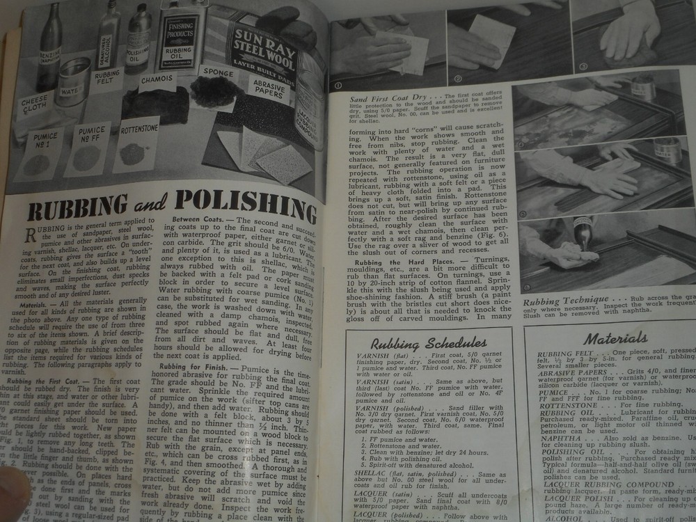 DELTA POWER TOOLS 1940 Delta Craft Handbook Practical Finishing Methods No. 4543