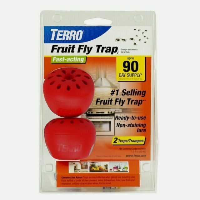 Terro T2502B 2 Pack Fruit Fly Traps with 90 day Fruit Fly Lure