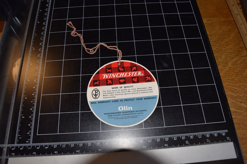 Winchester Model 70 ORIGINAL Factory Hang Tag!