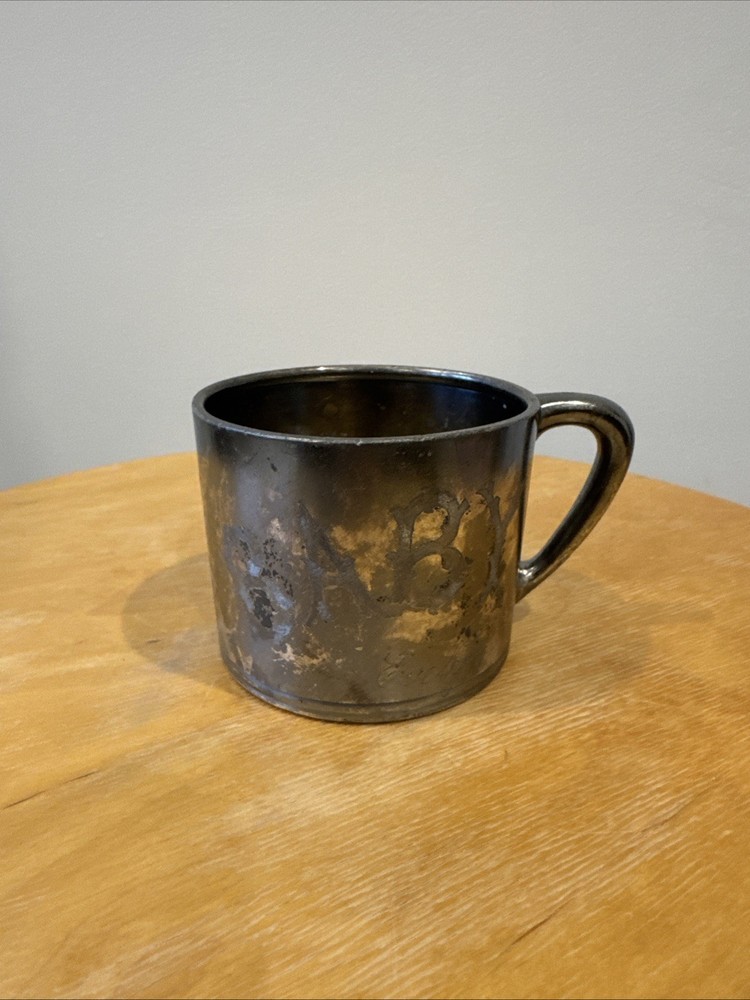 Engraved Reed & Barton Baby Silver Cup Gilt Plated