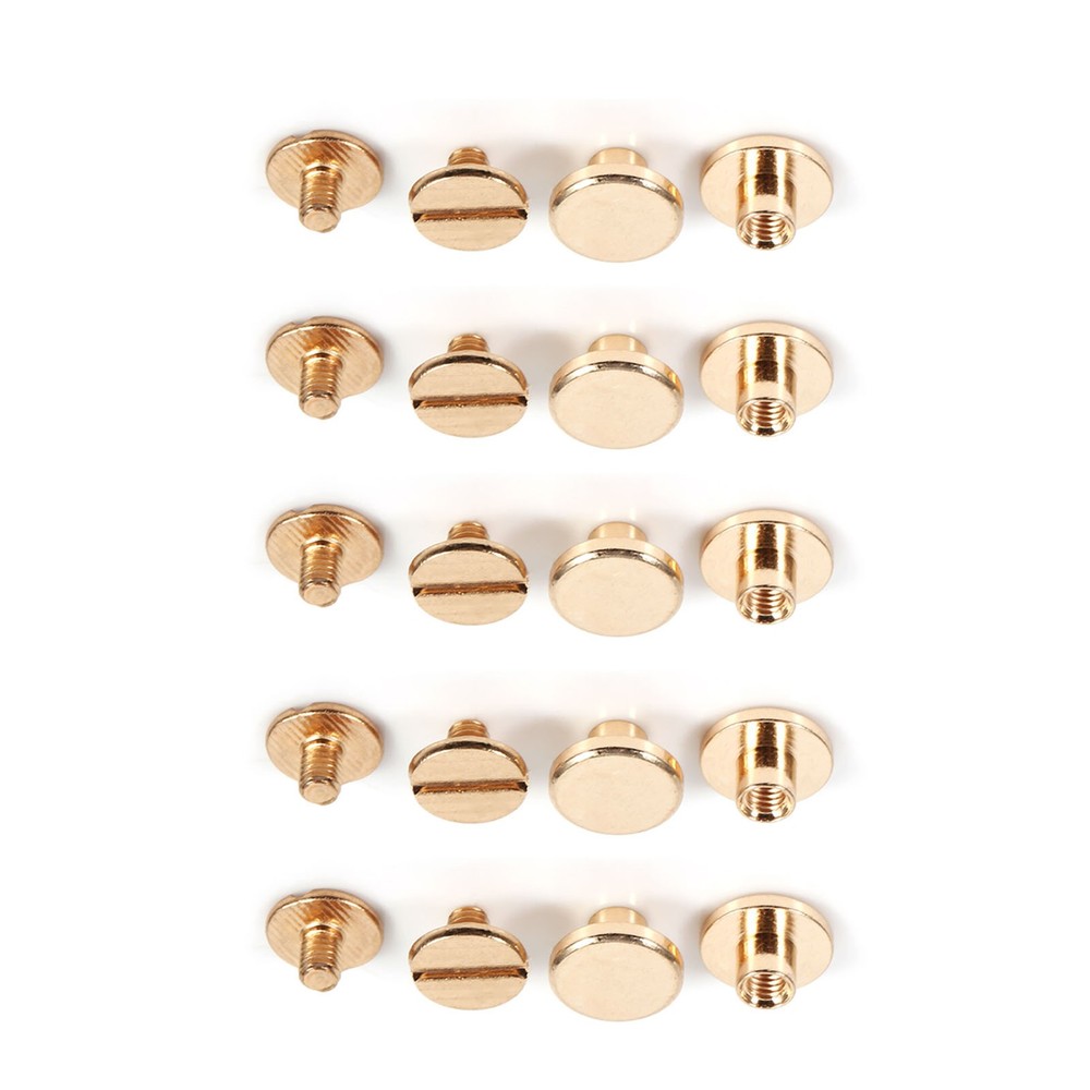 10sets Brass Button Stud Screw For Leather Rivet Belt DIY