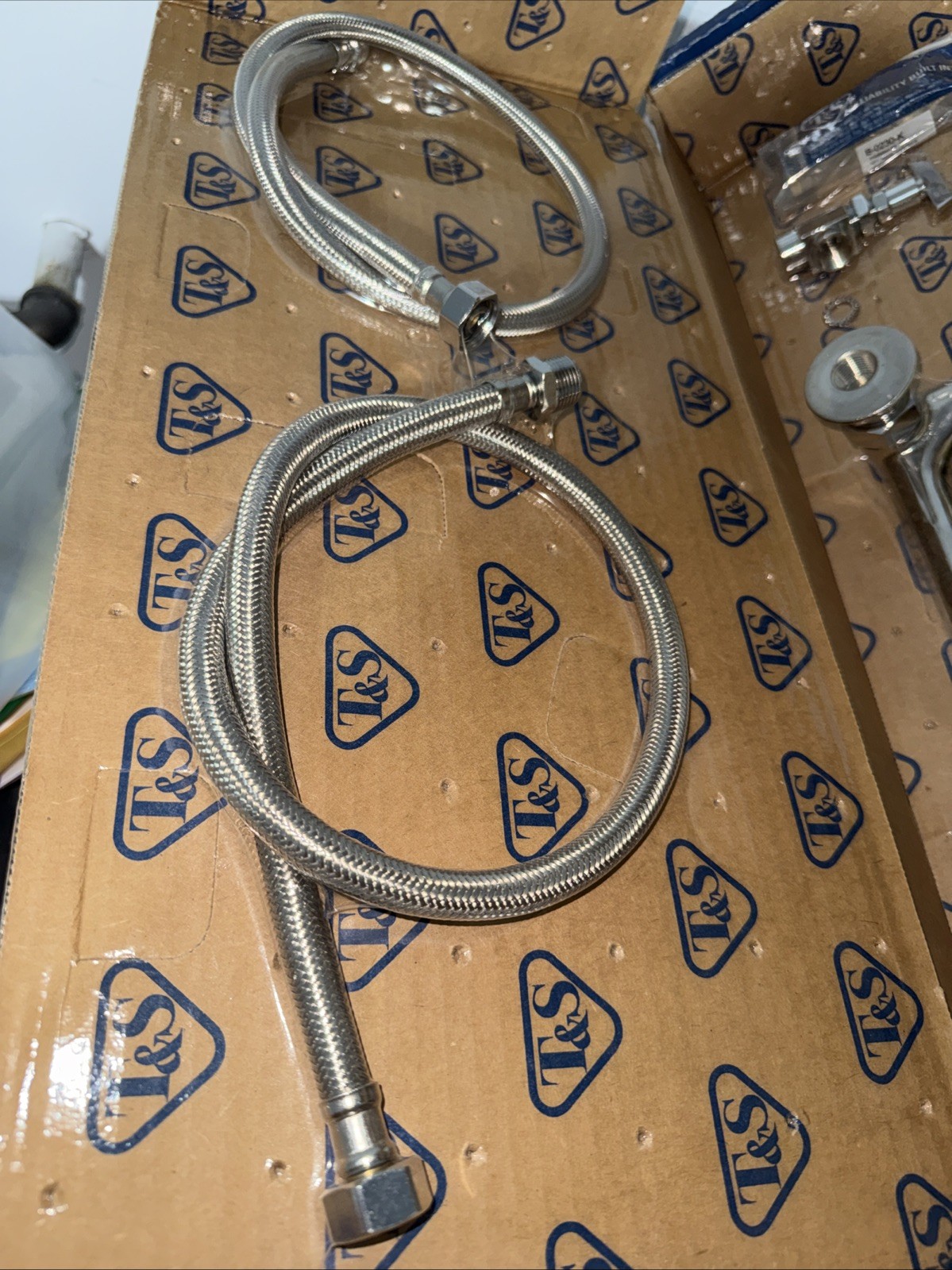 T&S Brass B-0233-01 Double Pantry Faucet 1/2" Brass 125 PSI 140F Wall-Mounted