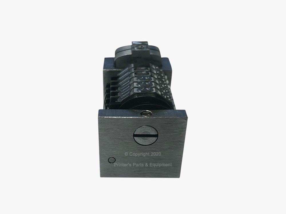 Numbering Machine 5/32" 6 Digits Backward Gothic (Steel) 3 Drop Zeros SKIP3