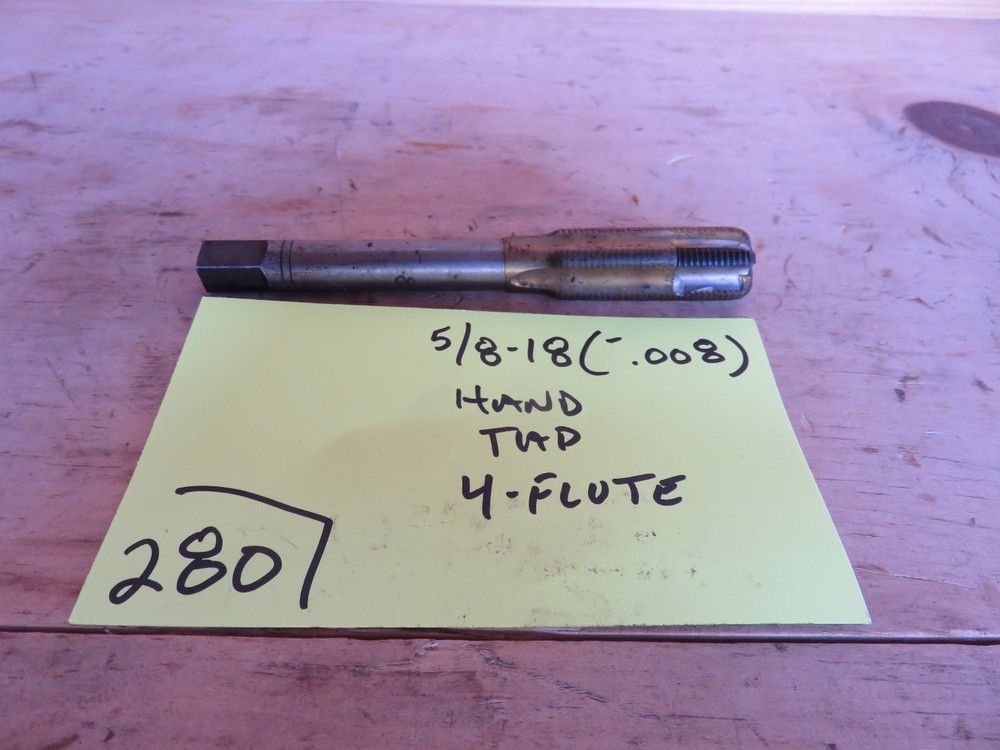 5/8-18 (.008 undersized ) Winter HS 4-Flute Hand Tap (#280-100)