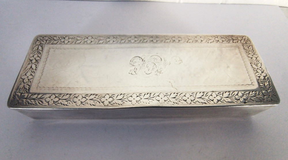 Large George III Scottish Solid Silver Jewel Box - Edinburgh 1818.