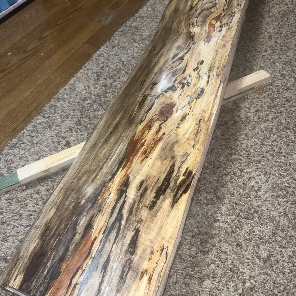 Reclaimed Spalted Maple /Fireplace Mantel Hand Planed/Solid Maple