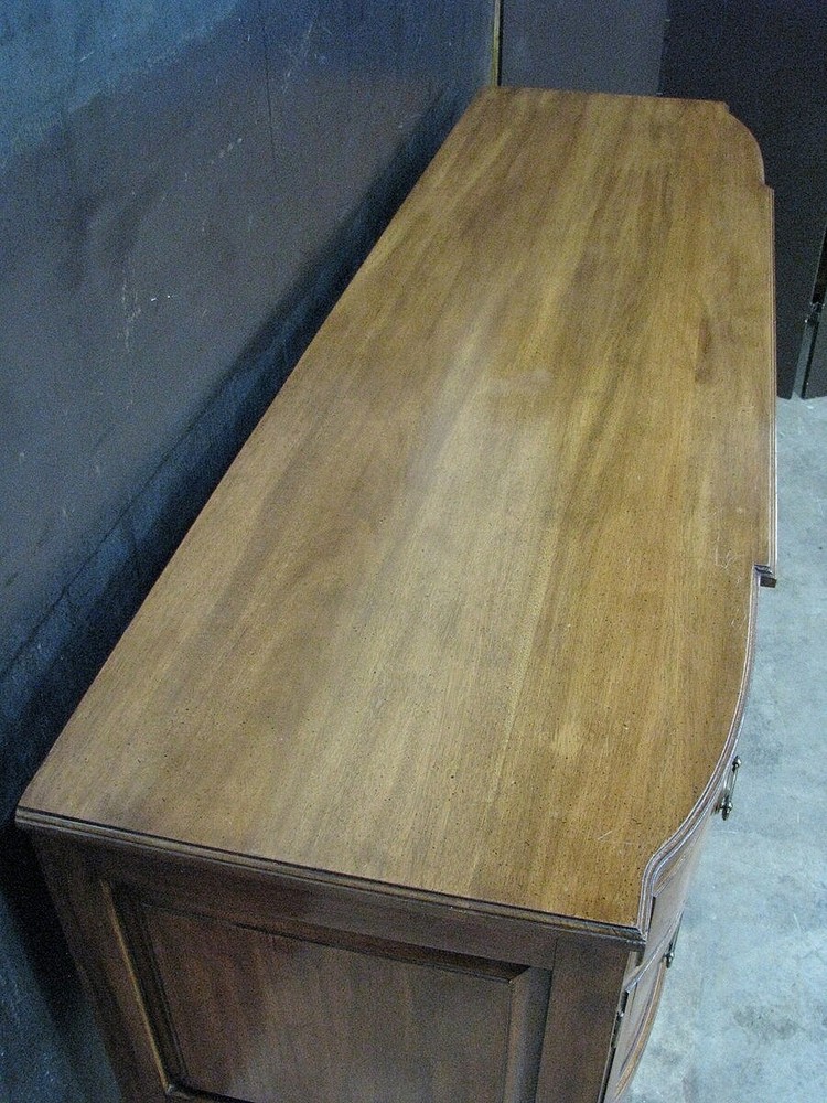 High-End Large Size Solid Walnut Federal Style Sideboard By Davis Cabinet