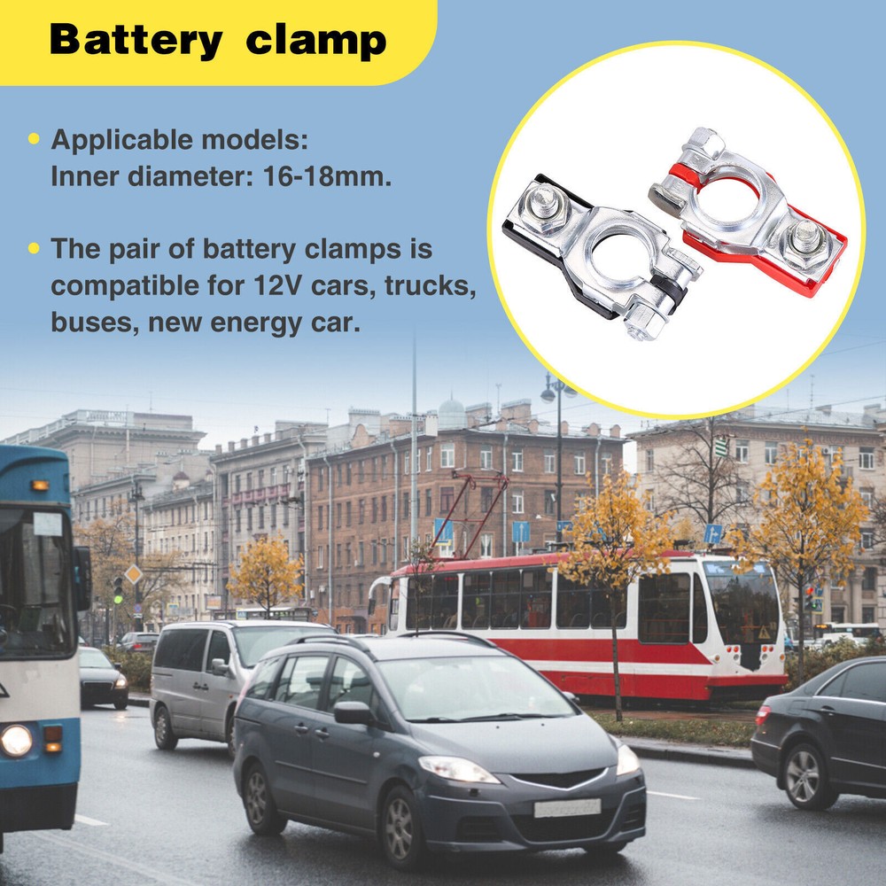 Battery Terminal Connector Top Post Positive Negative Heavy Duty Universal