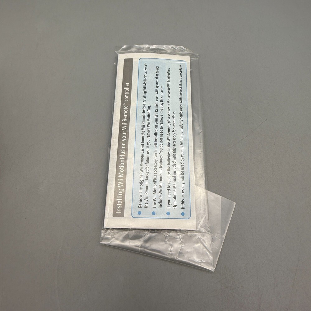 Nintendo Wii Operations Manual System Setup Channels & Settings and MotionPlus