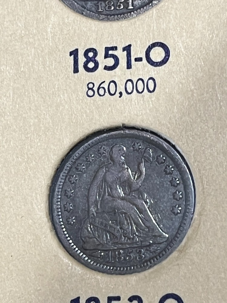 1853-O Half Dime - With Arrows