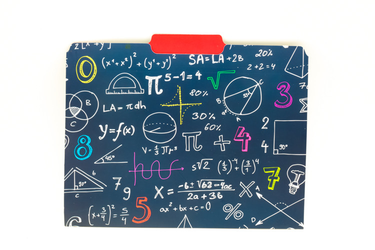 Mathematical Stationery Set Binder Clips File Folders Memo Cube & More Math Fun
