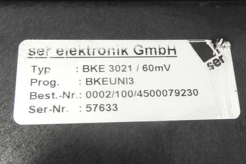 BKE 3021/60mV, SER elektronik