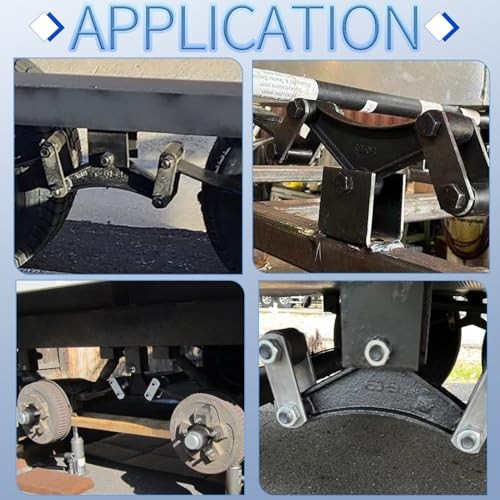 Trailer Shackle Kit,Single Trailer Axle Shackle Kit for Double Eye Spring