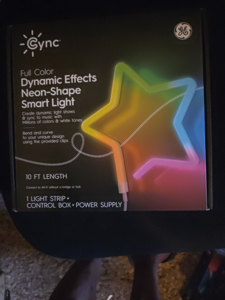GE Cync Dynamic Effects 10ft Decorative Neon Shape Smart Light Rope String
