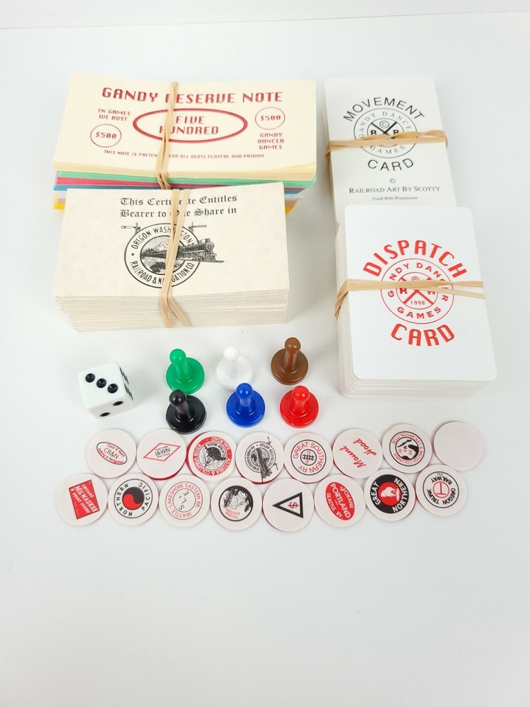 Gandy Railroad Game Pacific Northwest Rails Replacement Pieces