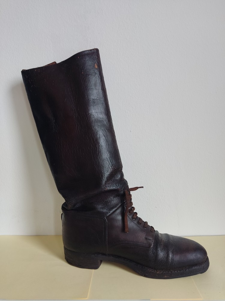 original WW2 Officers Brown Hungarian Leather Boots "Birgerli"