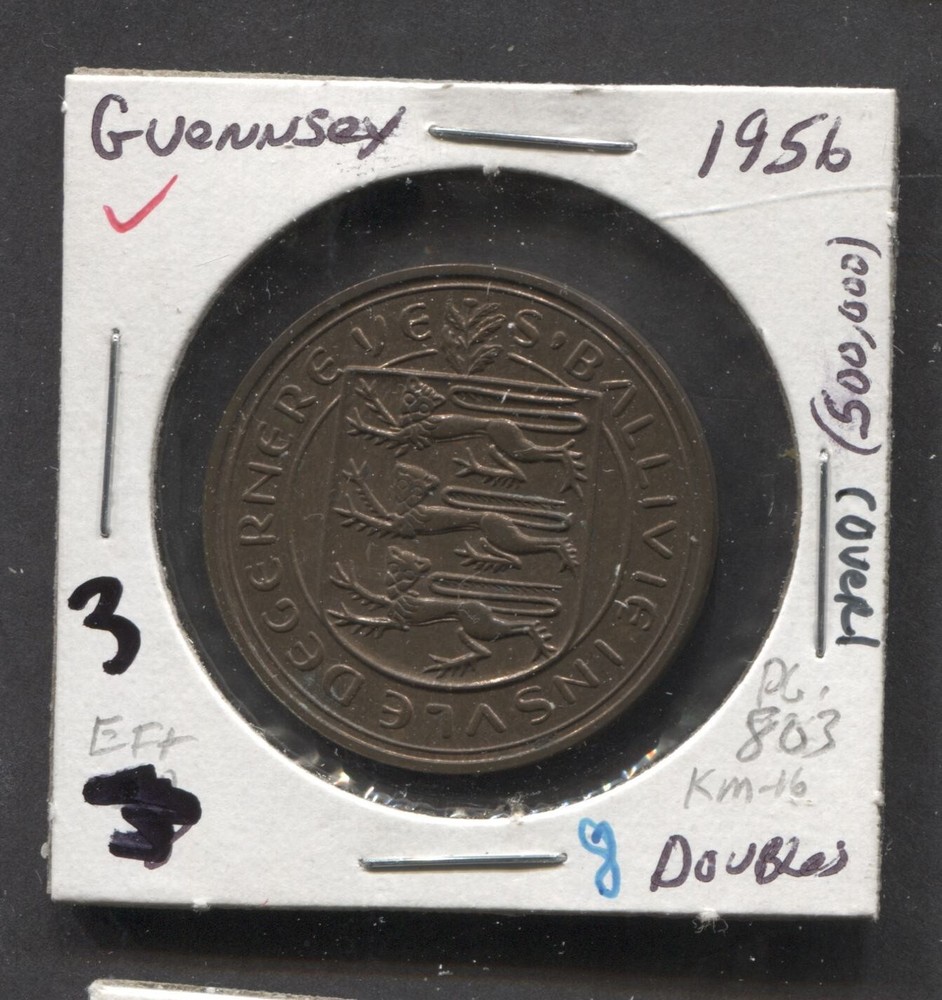 1956-Guernesey-XF+/-2 Centimos